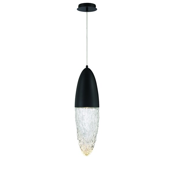 Eurofase Écrou Modern Halogen Indoor Pendant, 1-Light, Geometric, Dimmable, Black/Glass 43857-025 - main